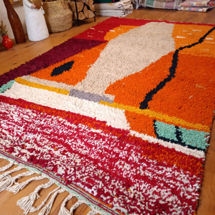 Tapis berbère rug laine damier pastel couleur wool handmade maroc amazigh artisanat fait à la main